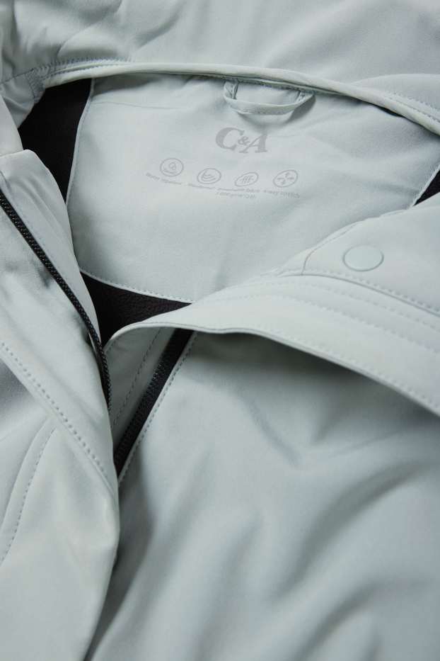 Damen - Softshelljacke mit Kapuze - wasserabweisend - 4 Way Stretch - mintgrün