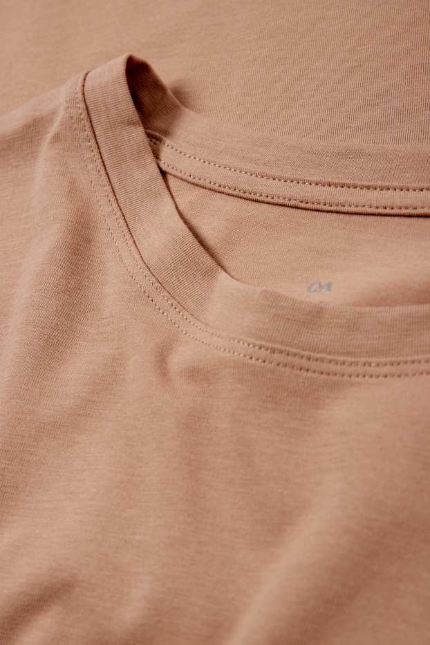 Donna - Maglia a maniche lunghe basic - marrone