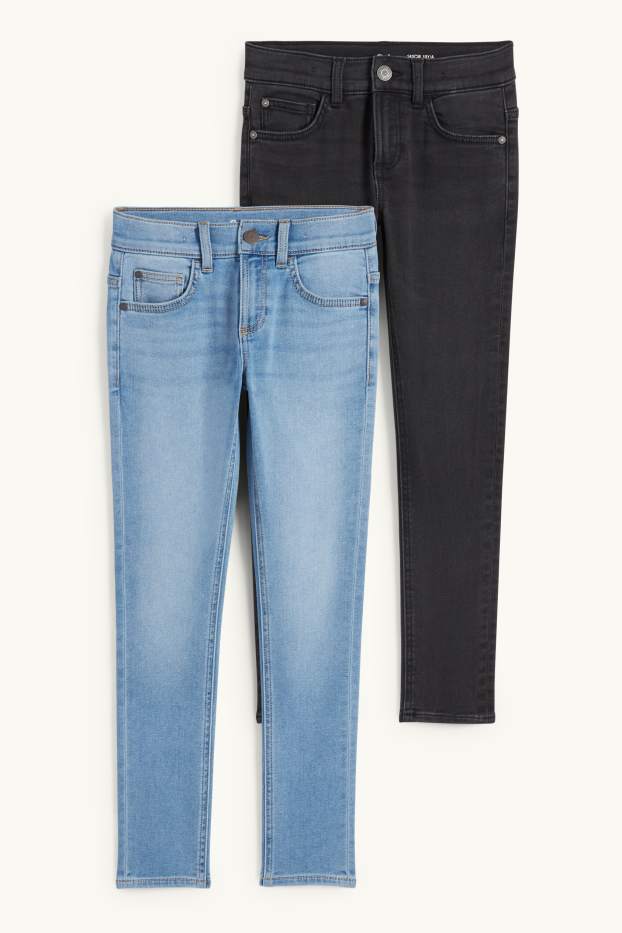 Nen - Paquet de 2 - skinny jeans - cinturilla extraestreta - texà blau