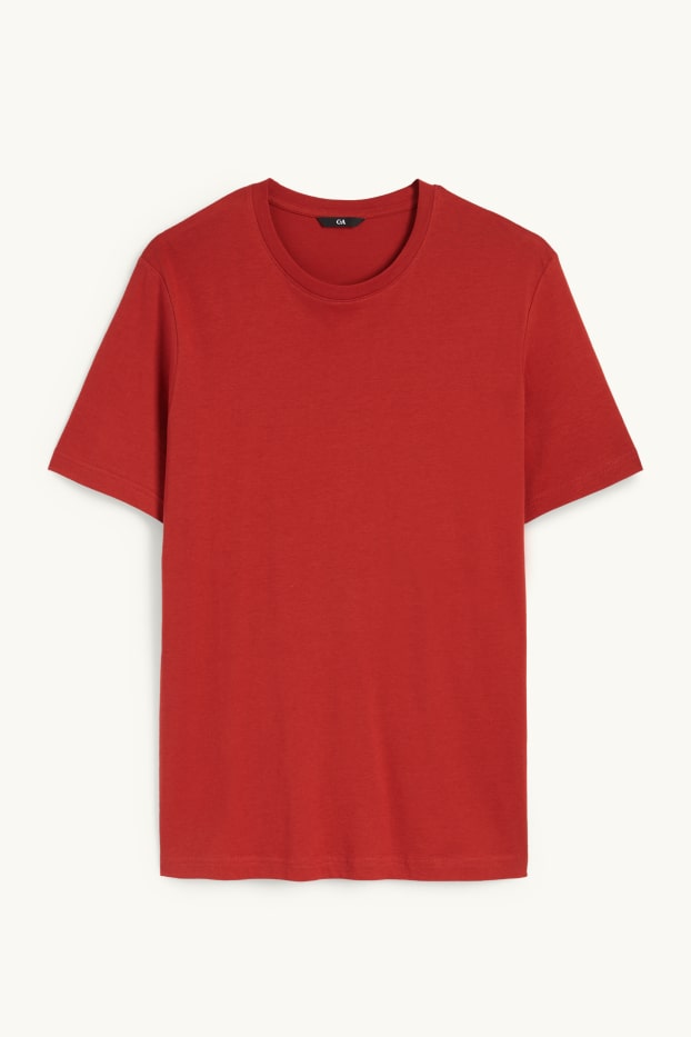 Herren - T-Shirt - Regular Fit - dunkelrot
