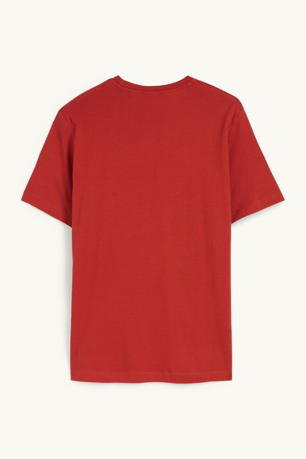 Herren - T-Shirt - Regular Fit - dunkelrot
