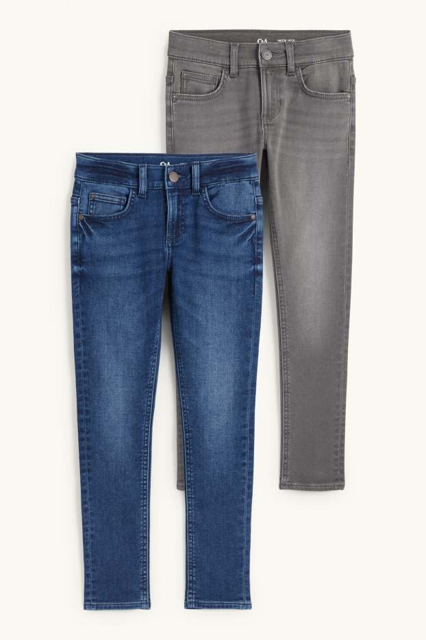 Nen - Paquet de 2 - skinny jeans - cinturilla extraestreta - texà blau fosc