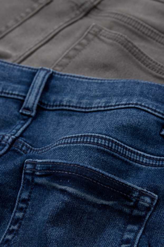 Nen - Paquet de 2 - skinny jeans - cinturilla extraestreta - texà blau fosc