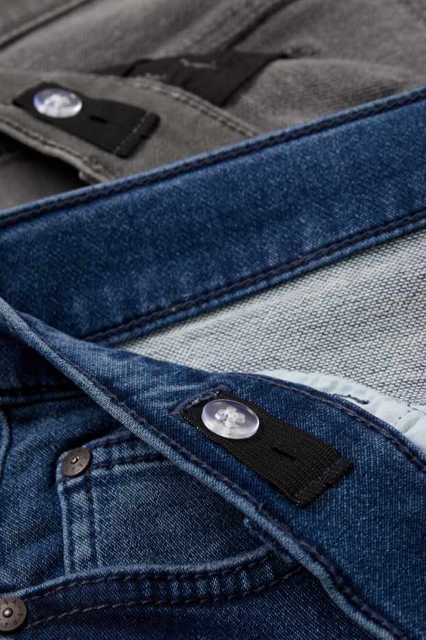 Nen - Paquet de 2 - skinny jeans - cinturilla extraestreta - texà blau fosc