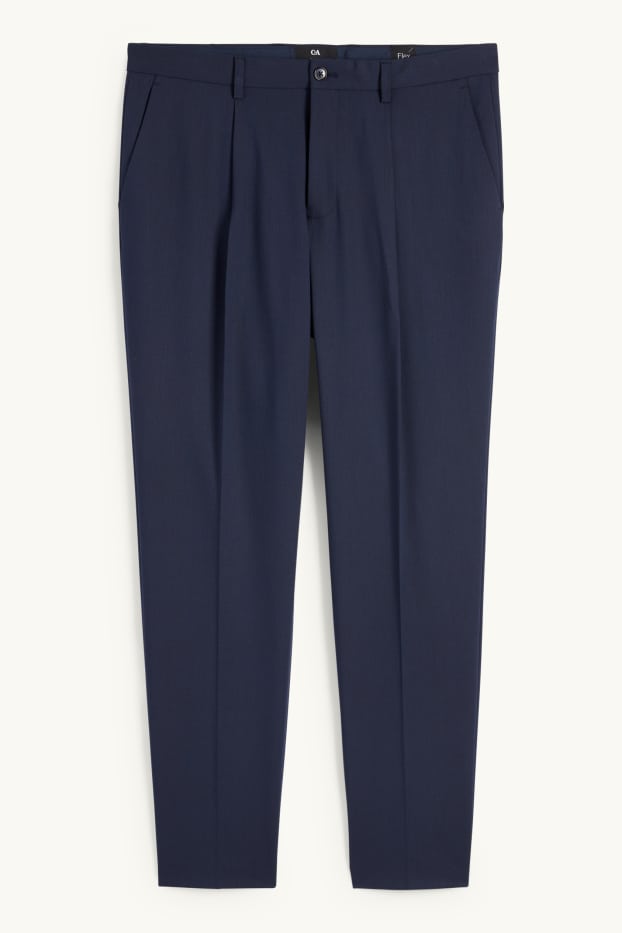 Uomo - Pantaloni coordinabili - slim fit - Flex - 4 Way Stretch - blu scuro