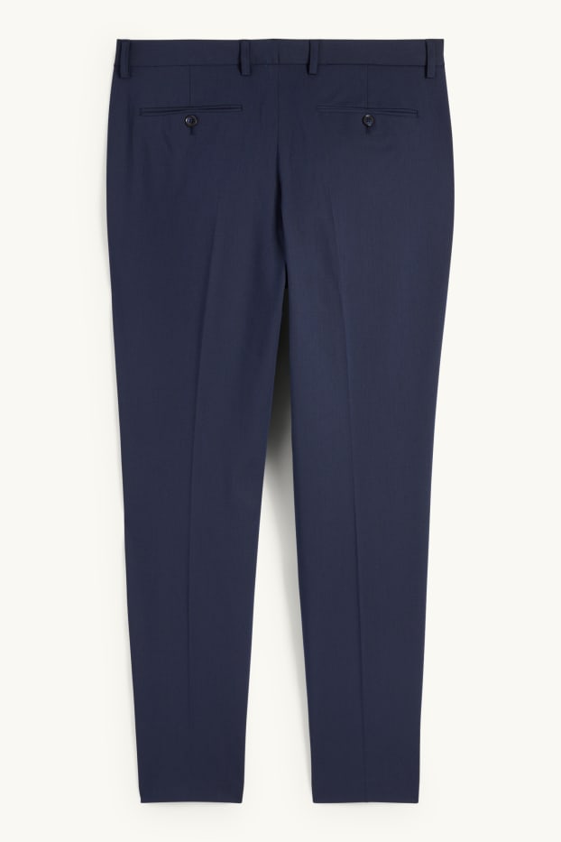 Uomo - Pantaloni coordinabili - slim fit - Flex - 4 Way Stretch - blu scuro