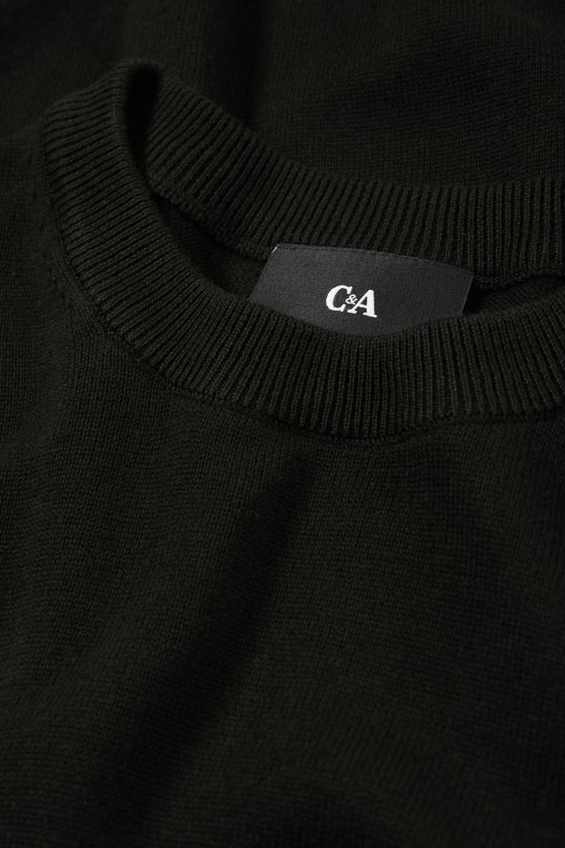 Herren - Feinstrick-Pullover - schwarz
