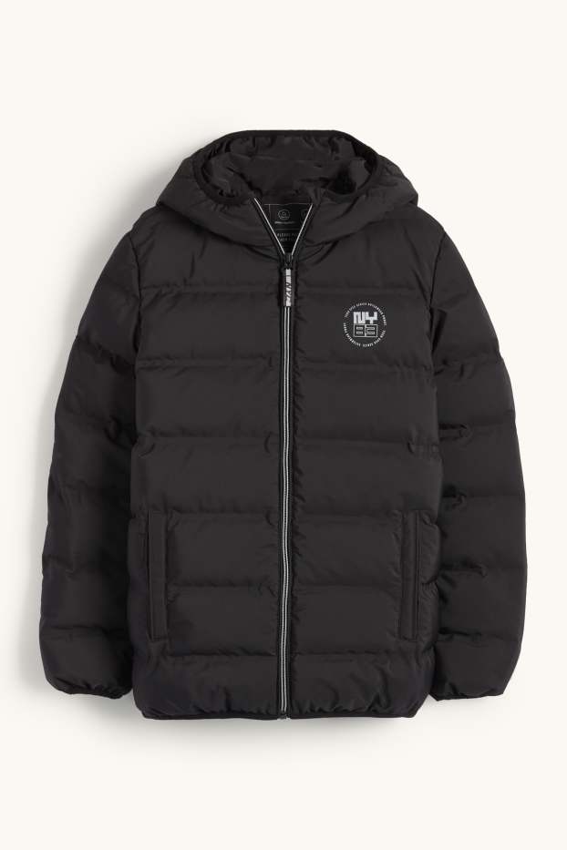 Bambini - Giacca trapuntata con cappuccio - idrorepellente - nero