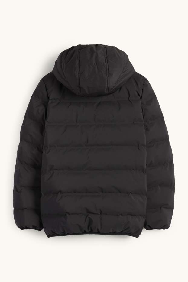 Bambini - Giacca trapuntata con cappuccio - idrorepellente - nero