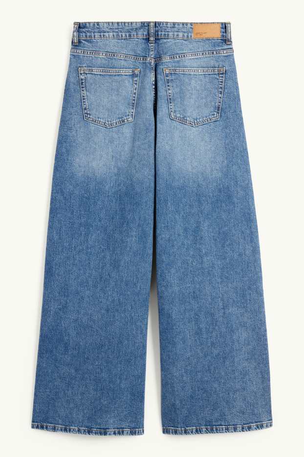 Damen - Wide Leg Jeans - Low Waist - jeansblau