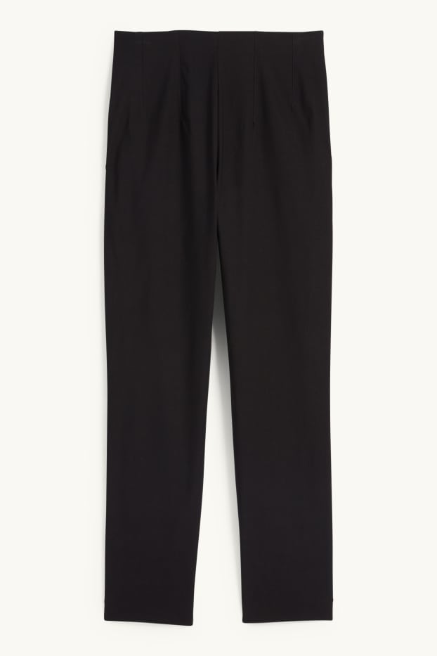 Donna - Pantaloni - vita alta - slim fit - nero