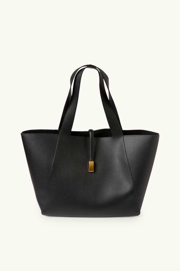 Damen - Shopper - Lederimitat - schwarz