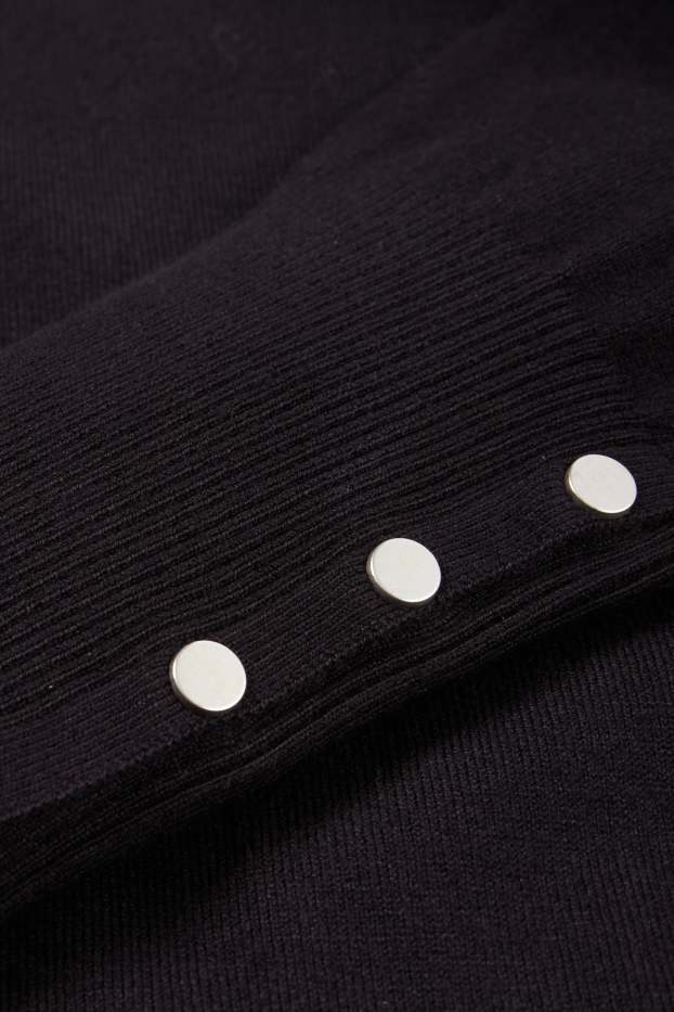 Women - Fine knit jumper - black