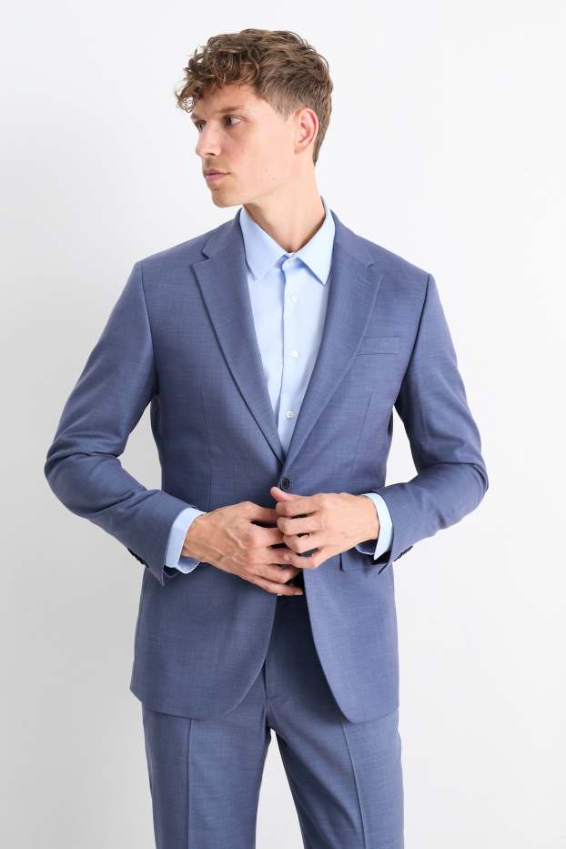 Herren - Baukasten-Sakko - Regular Fit - Flex - blau