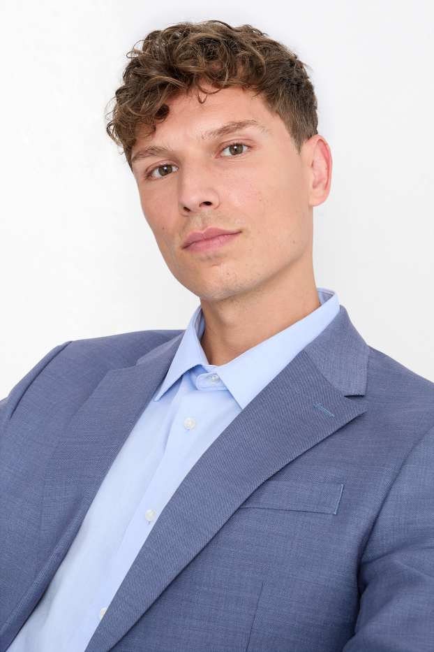 Herren - Baukasten-Sakko - Regular Fit - Flex - blau