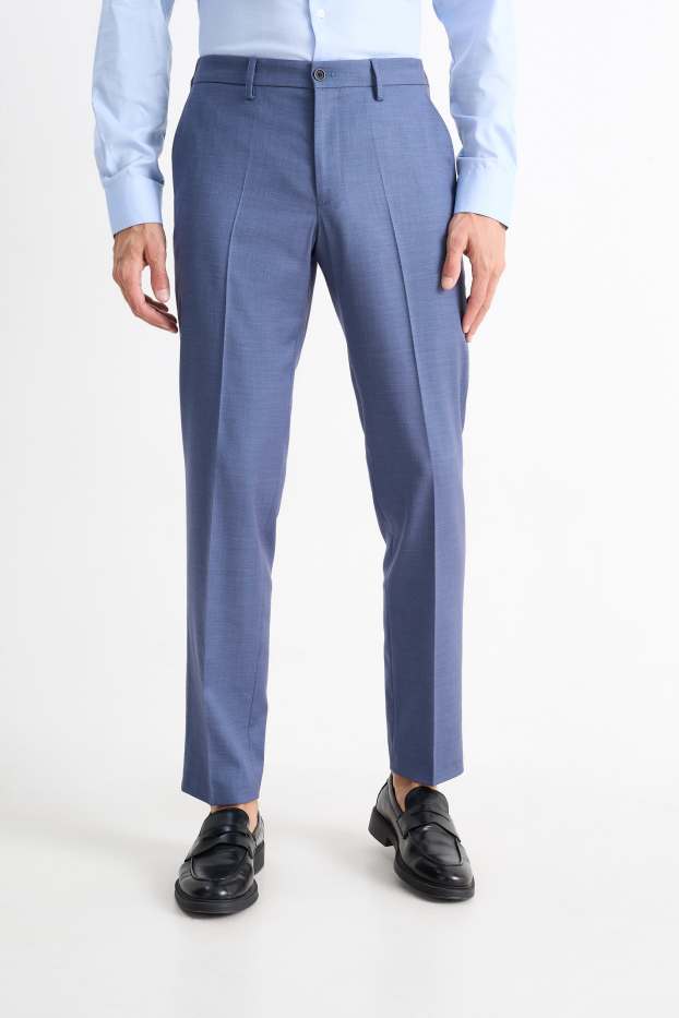 Hommes - Pantalon de costume - regular fit - Flex - bleu