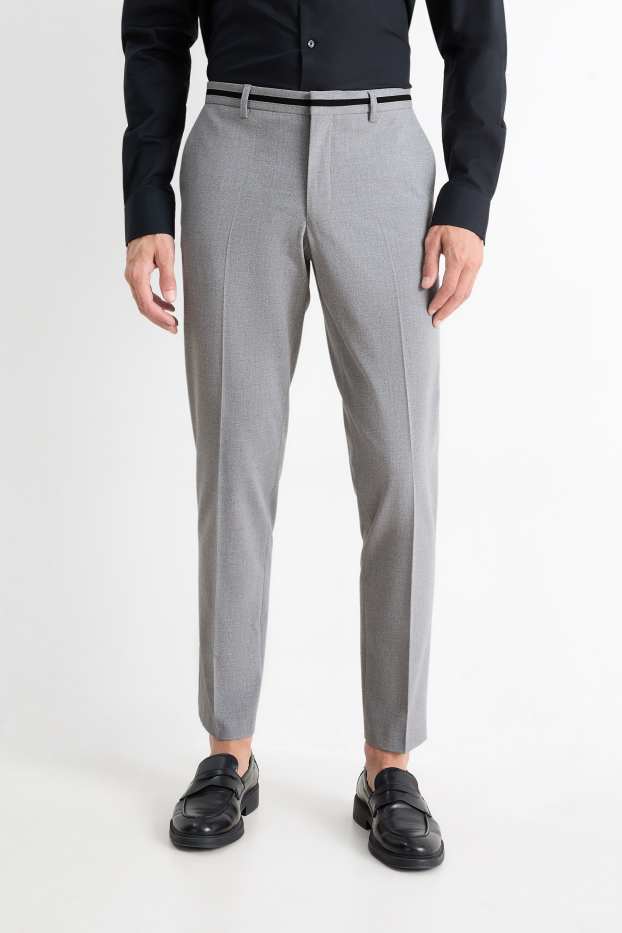 Men - Mix-and-match trousers - slim fit - Flex - LYCRA® - gray