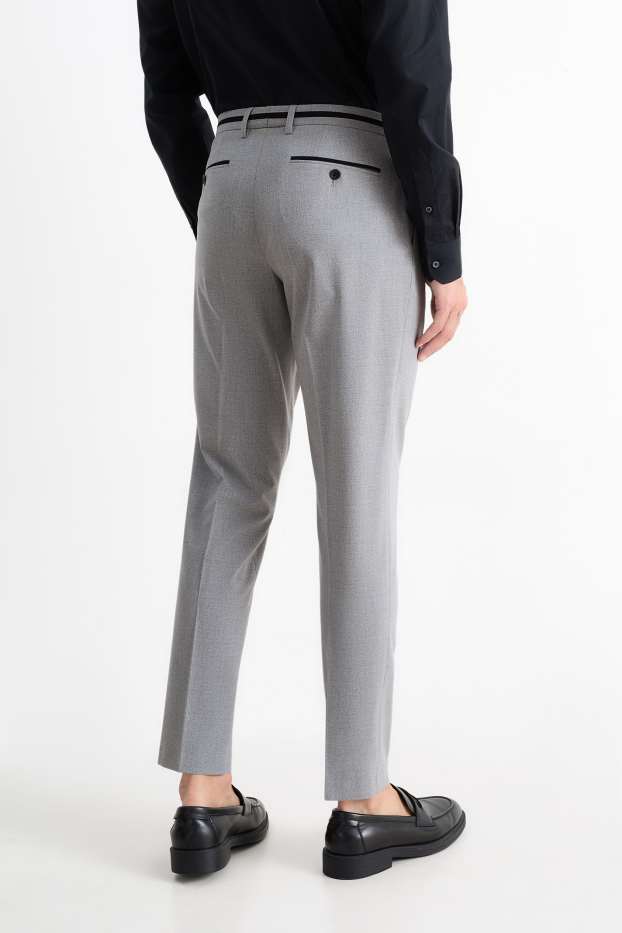 Men - Mix-and-match trousers - slim fit - Flex - LYCRA® - gray