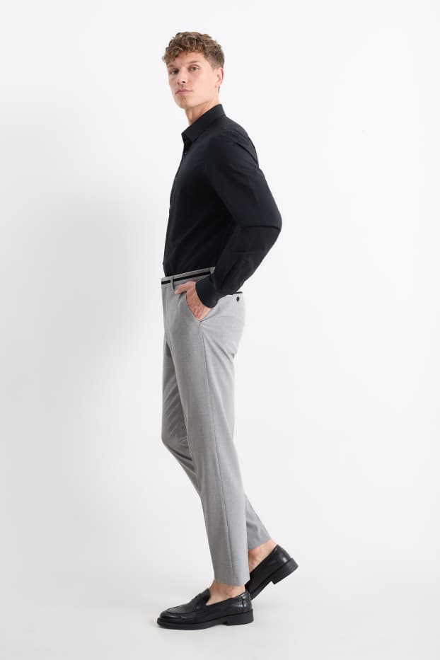 Men - Mix-and-match trousers - slim fit - Flex - LYCRA® - gray