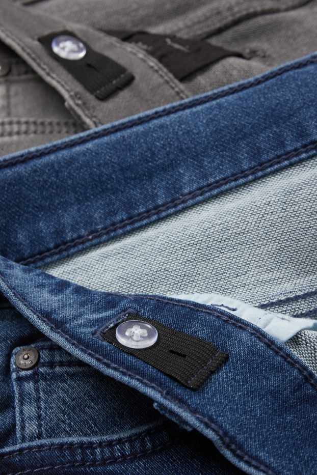 Copii - Băieți - Multipack 2 perechi - slim jeans - betelie extra-lată - gri