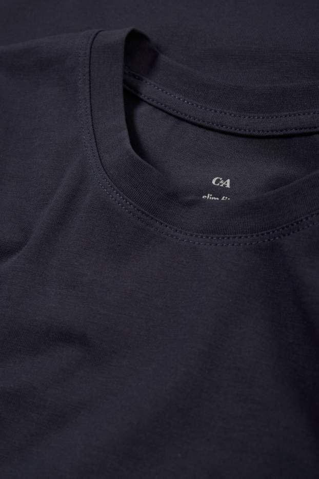 Donna - Maglia a maniche lunghe basic - blu scuro