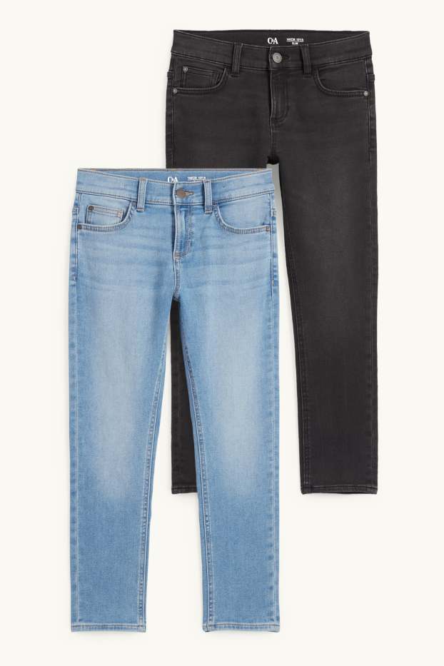 Nen - Paquet de 2 - slim jeans - cinturilla extraampla - blau