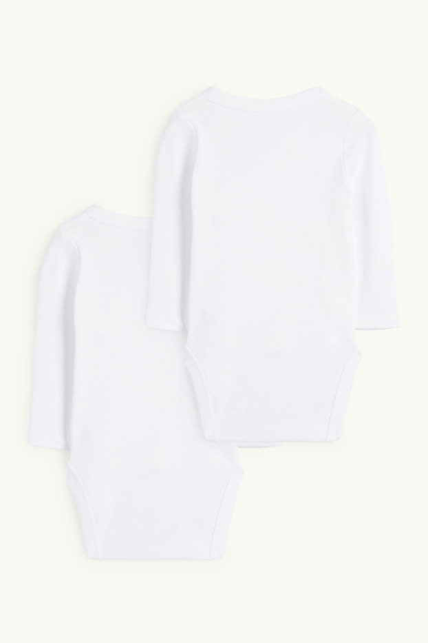 Unisex - Paquet de 2 - bodi encreuat per a nadó - blanc trencat