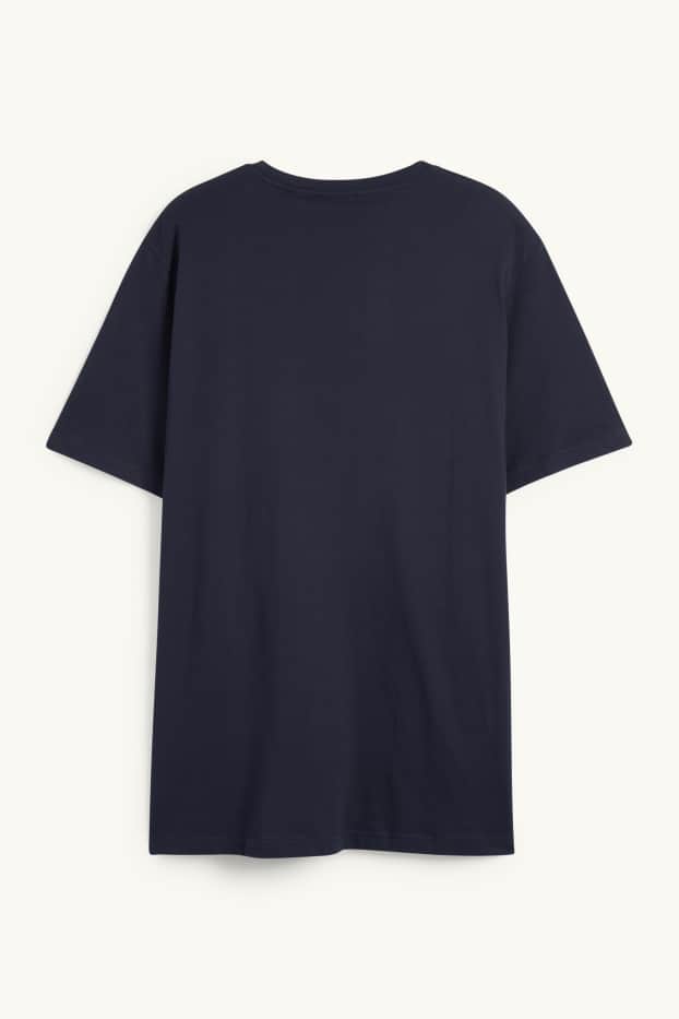 Heren - T-shirt - donkerblauw