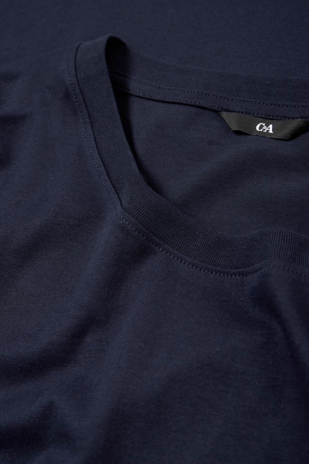 Heren - T-shirt - donkerblauw