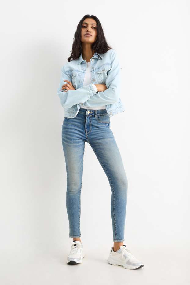 Femmes - Skinny jean - mid waist - shaping jean - Flex - LYCRA® - jean bleu