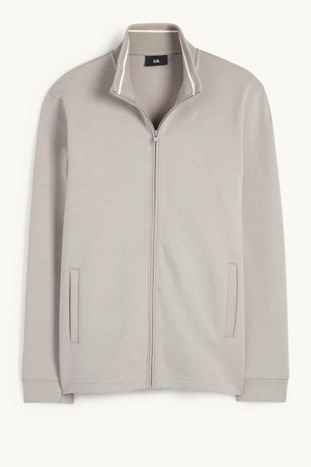 Men - Zip-through sweatshirt - light gray