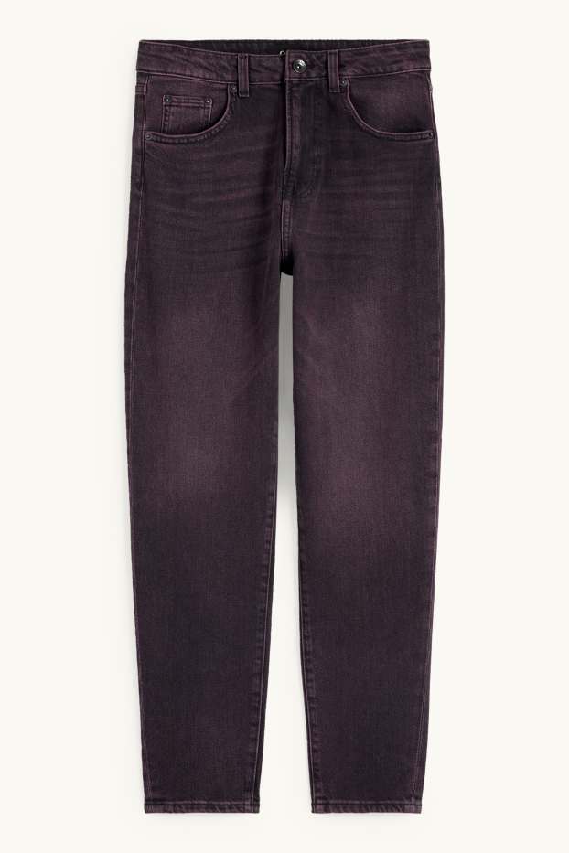 Damen - Mom Jeans - High Waist - LYCRA® - schwarz