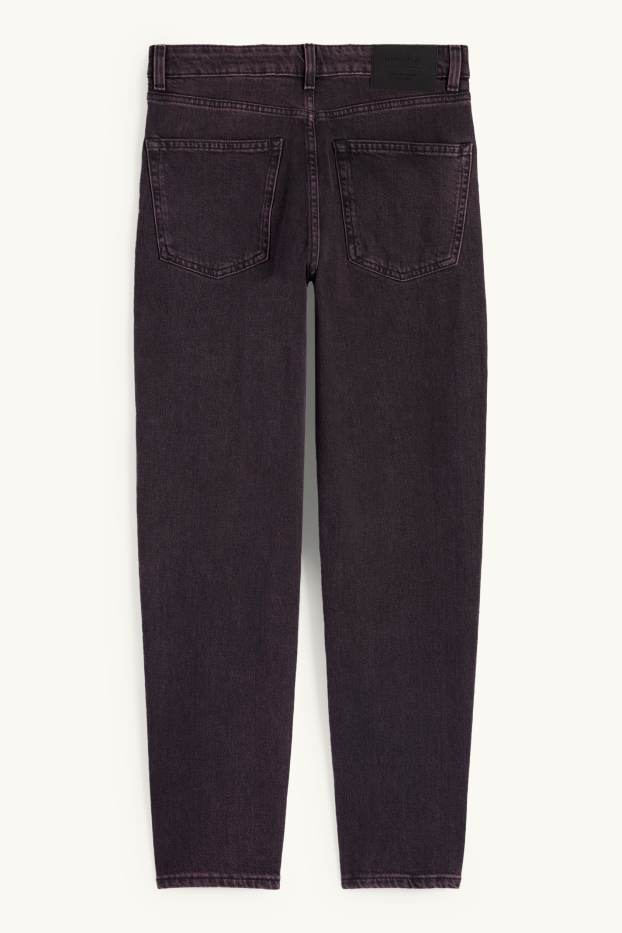 Damen - Mom Jeans - High Waist - LYCRA® - schwarz