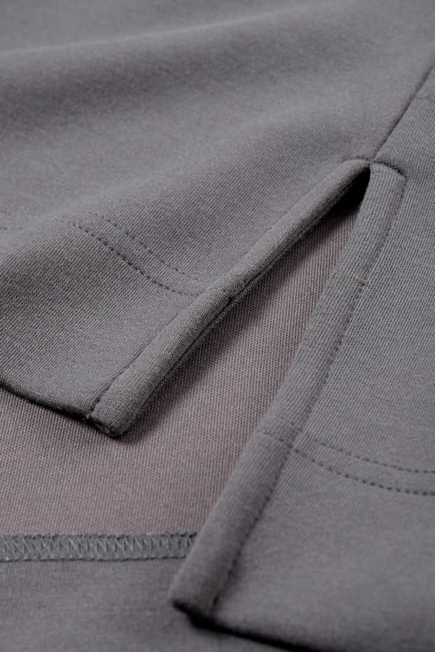 Dames - Basic hoodie - donkergrijs