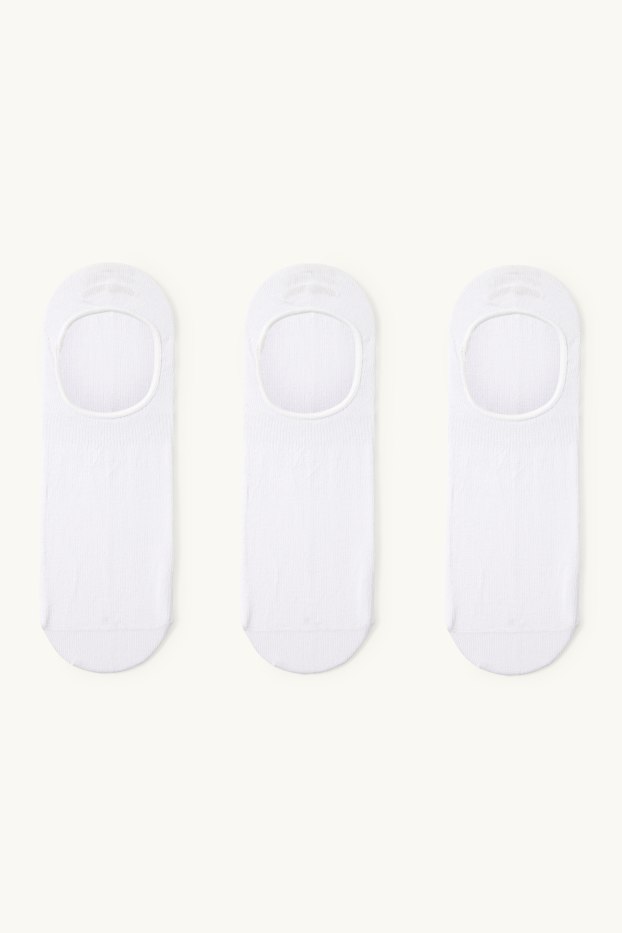 Herren - Multipack 3er - Füßlinge - Aloe Vera - weiss