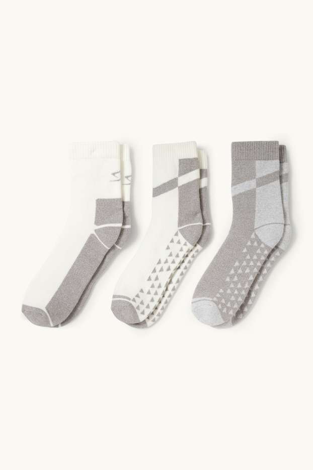 Damen - Multipack 3er - Outdoor-Socken - cremeweiss
