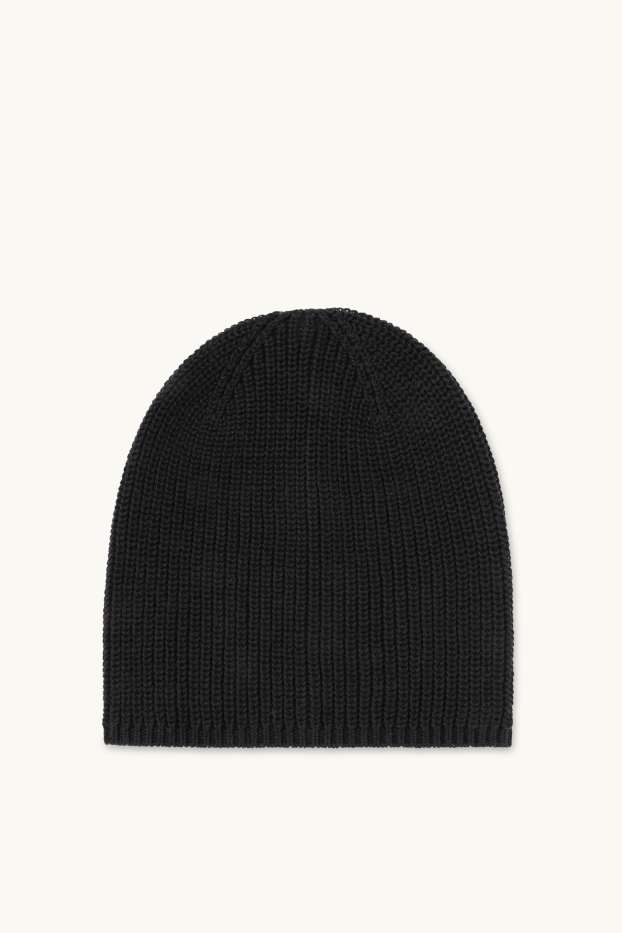 Men - Knitted hat - black