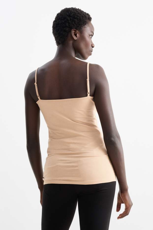 Damen - Multipack 2er - Top - schwarz / beige