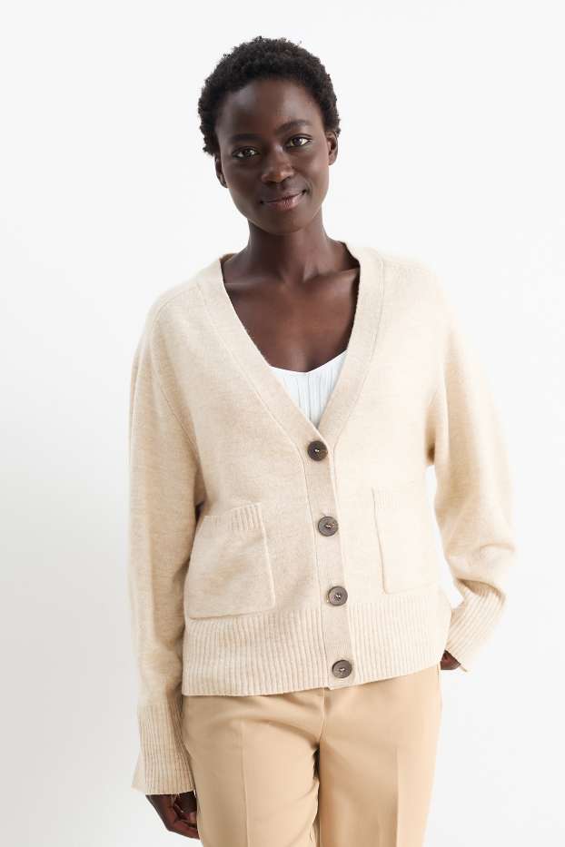 Femmes - Gilet en maille - beige