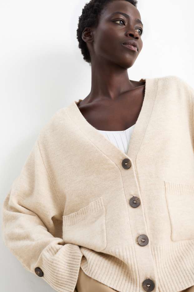 Femmes - Gilet en maille - beige