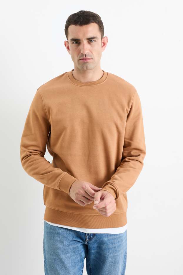 Heren - Sweatshirt - bruin