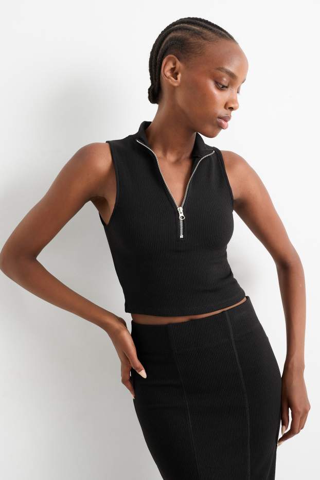 Dona - Samarreta crop - negre