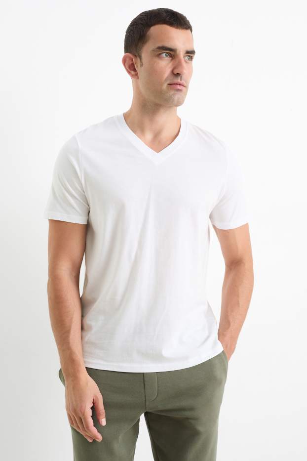 Herren - Multipack 2er - T-Shirt  - weiss