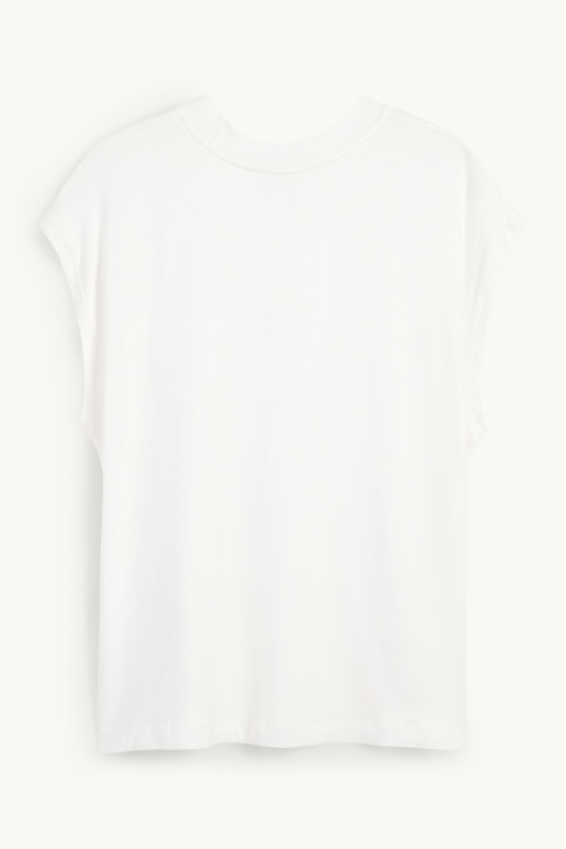 Damen - T-Shirt - cremeweiß