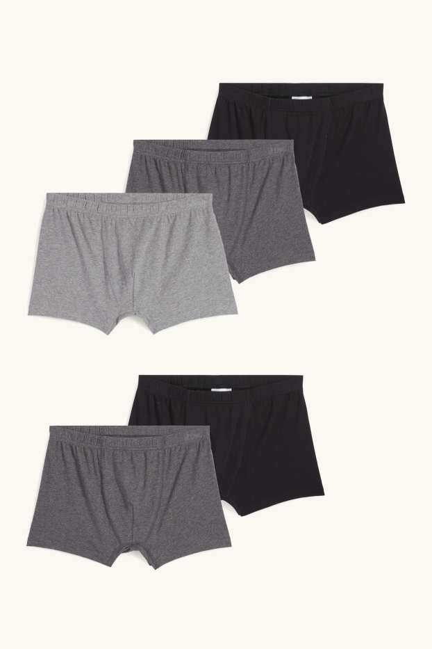 Home - Paquet de 5 - calçotets trunk - gris/negre
