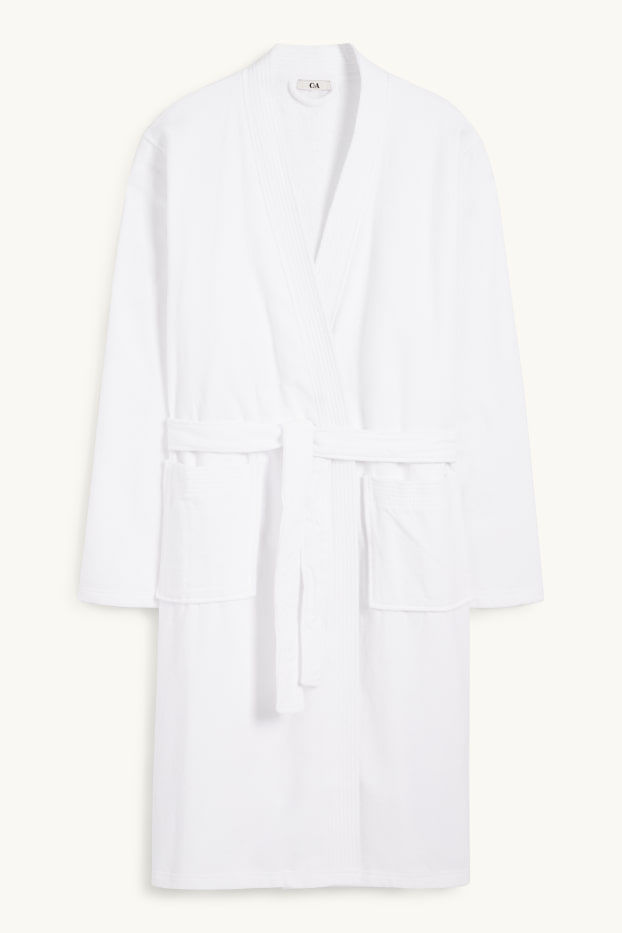 Heren - Badstof badjas - wit