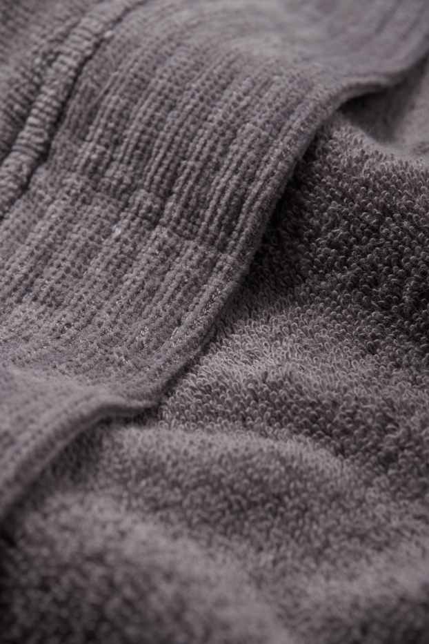 Heren - Badstof badjas - donkergrijs