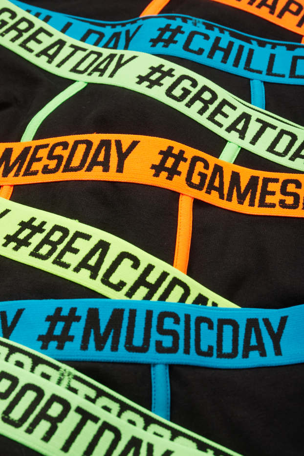 Kinderen: jongens - Set van 7 - boxershorts - zwart