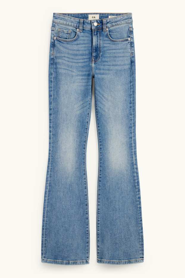 Damen - Flared Jeans - Mid Waist - LYCRA® - jeansblau