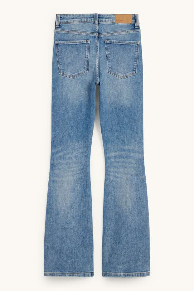 Damen - Flared Jeans - Mid Waist - LYCRA® - jeansblau